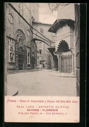 AK Firenze, Chiesa di Orsanmichele e Palazzo dell`Arte della Lana