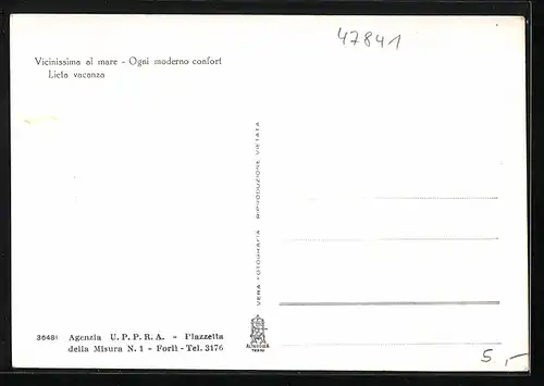 AK Cattolica, Pensione Edelweiss, Via Fiume Nr. 30