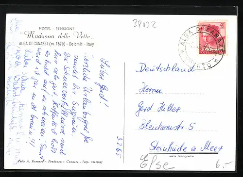 AK Alba di Canazei, Hotel-Pensione Madonna delle Vette