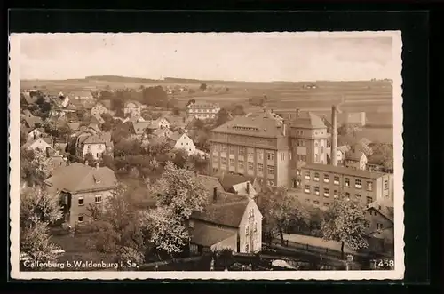 AK Callenberg b. Waldenburg i. Sa., Ortsansicht aus der Vogelschau