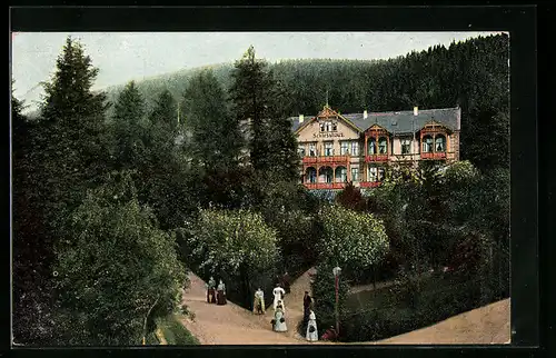 AK Tabarz, Hotel Schiesshaus mit Anlagen
