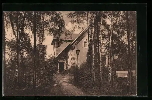 AK Coswig, Parkhaus an der Heilstätte Lindenhof