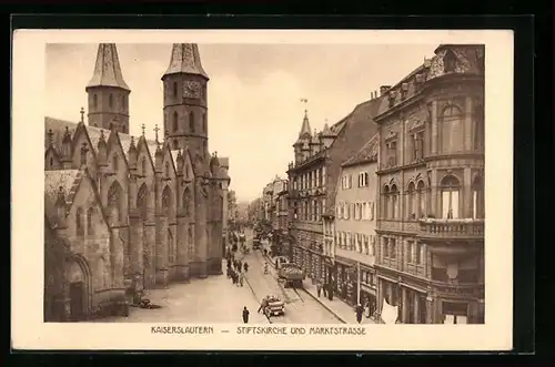AK Kaiserslautern, Stiftskirche und Marktstrasse
