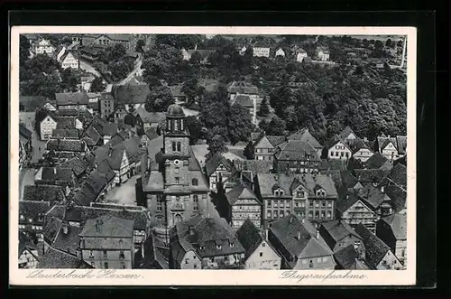 AK Lauterbach / Hessen, Stadtblick vom Flugzeug aus