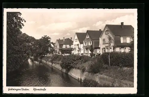 AK Grötzingen / Baden, Häuser an der Pfinzstrasse