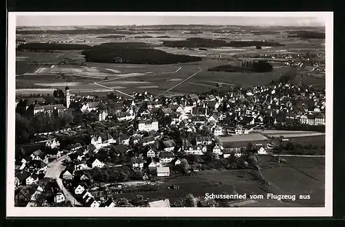 AK Schussenried, Ort vom Flugzeug aus