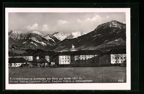 AK Sonthofen, Karpathenkaserne mit Blick auf den Iseler