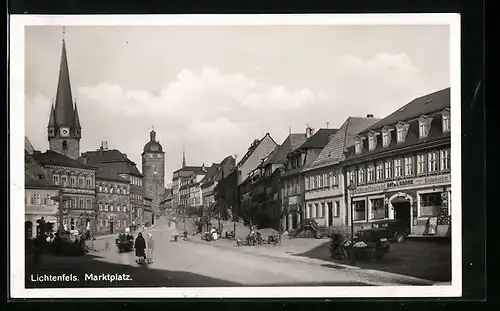 AK Lichtenfels, Blick auf den Marktplatz