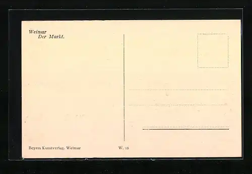 AK Weimar, Marktstände auf dem Markt