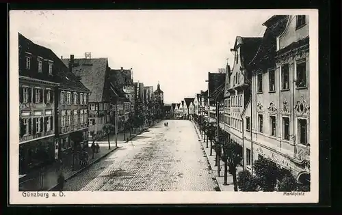 AK Günzburg a. D., Marktplatz