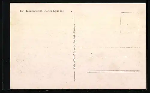 AK Berlin-Spandau, Evangelischer Johannesstift