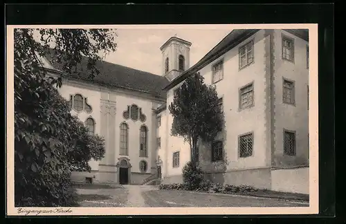 AK Bad Saulgau, Institut Kloster Siessen - Eingang zur Kirche