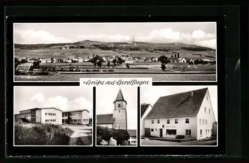 AK Gerolfingen, Ortsansicht mit Kirche