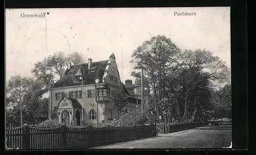 AK Grunewald, Blick nach Forsthaus Paulsborn