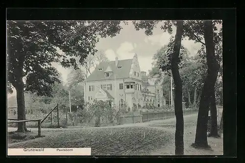 AK Grunewald, Blick auf Forsthaus Paulsborn