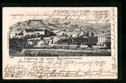 AK Leonberg, Ortsansicht mit neuem Bezirkskommando