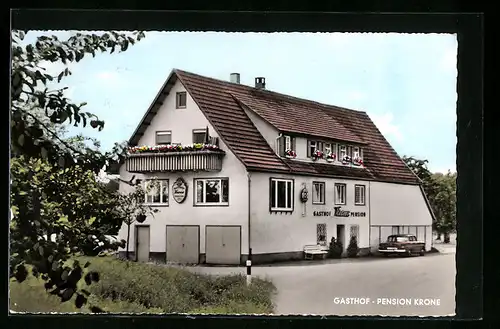AK Gaugenwald /Schwarzw., Gasthof-Pension Krone H. Seeger