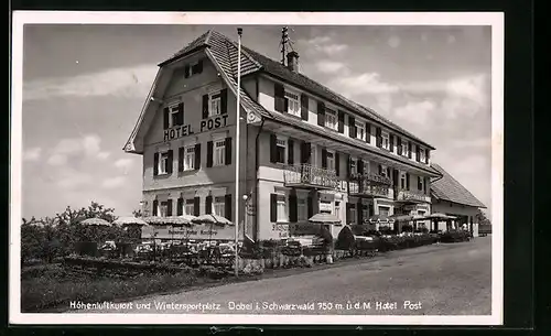 AK Dobel i. Schwarzwald, Hotel u. Pension Post, Besitzer: August Künzer