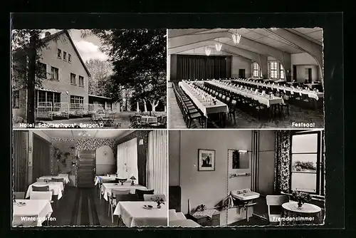 AK Bergen /Dumme, Hotel Schützenhaus H. Schlawatzki mit Garten und Fremdenzimmer