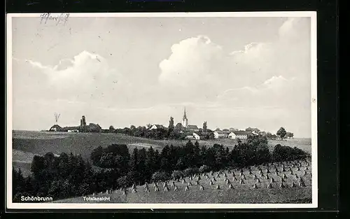 AK Schönbrunn, Totalansicht der Ortschaft