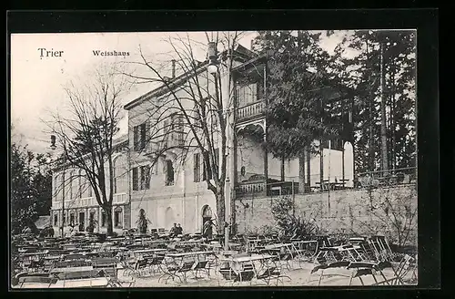 AK Trier, Blick auf Gaststätte Weisshaus