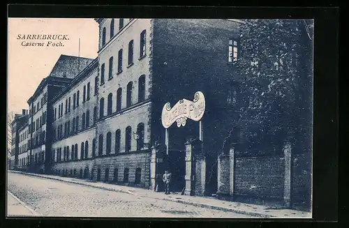 AK Saarbrücken, Strassenpartie an der Kaserne Forch