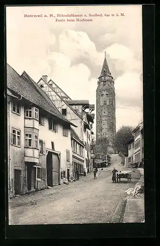 AK Rottweil a. N., Partie beim Hochturm