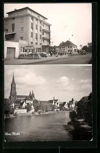 AK Ulm-Pfuhl, Gasthof Adler, Ortsansicht