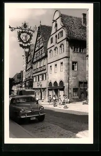 Foto-AK Rothenburg /Tauber, Textil-Kaufhaus Pohl & Co., Herrngasse 2