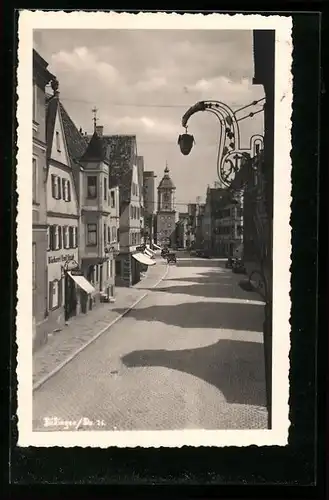 AK Dillingen a. D., Strassenpartie aus der Vogelschau mit Bäckerei