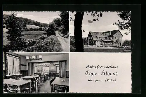 AK Wengern / Ruhr, Naturfreundehaus Egge-Klause, Tagesräume, Elbschebachtal