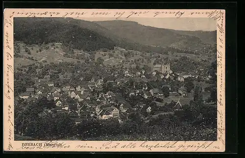 AK Forbach / Murgtal, Ortsansicht aus der Vogelschau