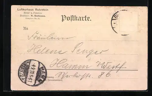 AK Essen a. d. Ruhr, Blick auf das Luftkurhaus Ruhrstein