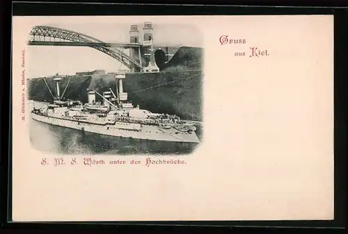 AK Kiel, Kriegsschiff SMS Wörth des Ostasiengeschwaders