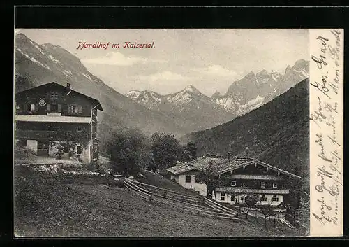 AK Kufstein, Gasthaus Pfandlhof im Kaisertal