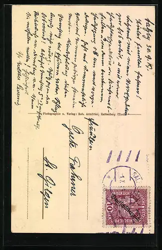 AK Rattenberg, Strassenpartie mit Geschäften