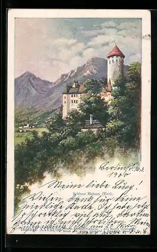 Künstler-AK Reith, Schloss Matzen