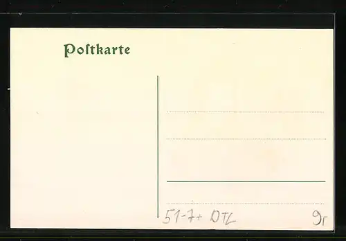 Lithographie Rottweil a. N., Zwei Mädchen in schwäbischer Tracht über Hügellandschaft