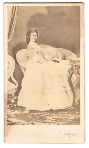 Fotografie L. Angerer, Wien, Portrait Kaiserin Elisabeth  Sissi  von Österreich