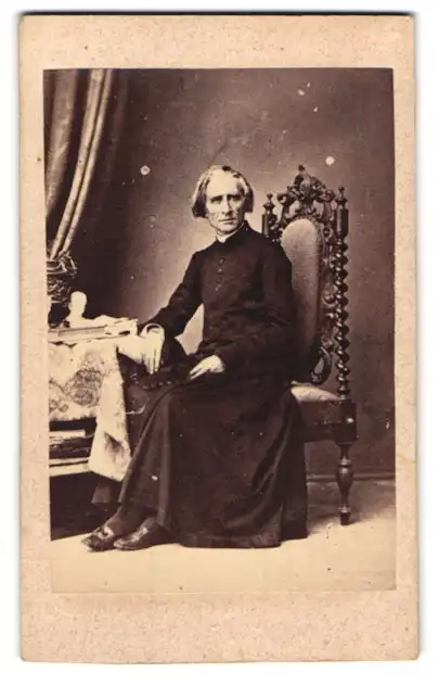 Fotografie unbekannter Fotograf und Ort, Portrait Franz Liszt, Komponist 0