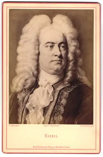 Fotografie Friedr. Bruckmann, Berlin, Portrait Georg Friedrich Händel