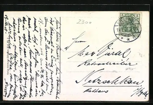 AK Kiel, Stadttheater mit Besuchern