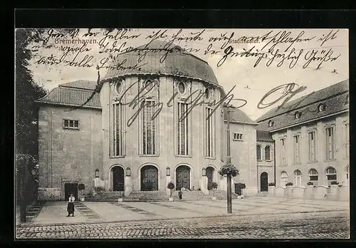 AK Bremerhaven, Blick auf das Stadttheater
