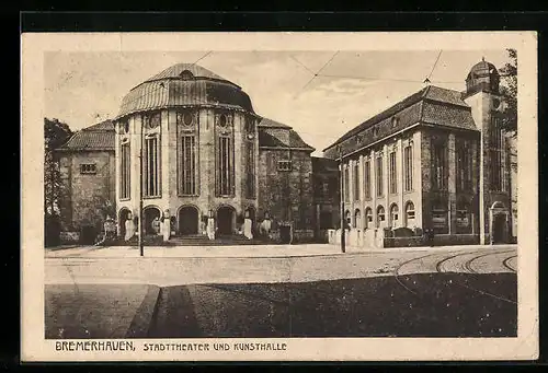 AK Bremerhaven, Stadttheater und Kunsthalle