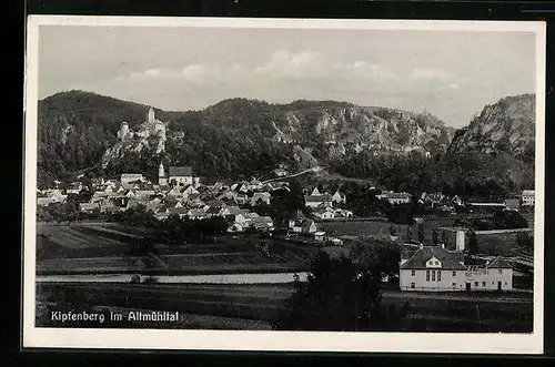 AK Kipfenberg, Totalansicht mit Burgberg