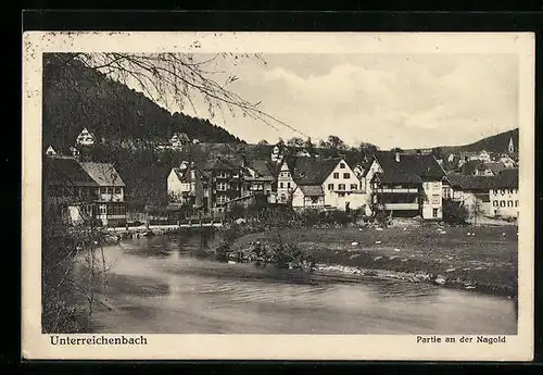 AK Unterreichenbach, Partie an der Nagold