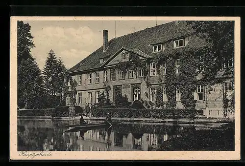 AK Göttingen, Hauptgebäude vom Sanatorium Rasemühle
