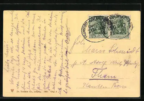 AK Offenburg, Rathaus mit Drake-Denkmal