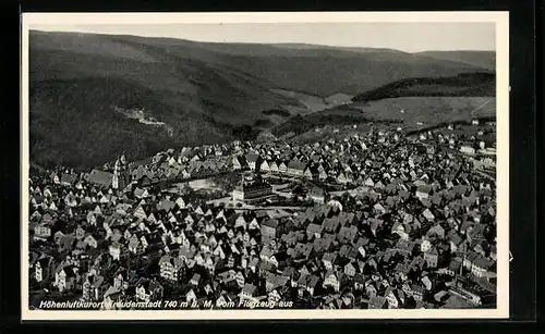 AK Freudenstadt, Ortsansicht vom Flugzeug aus