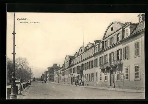 AK Kassel, Partie auf der Strasse Schöne Aussicht